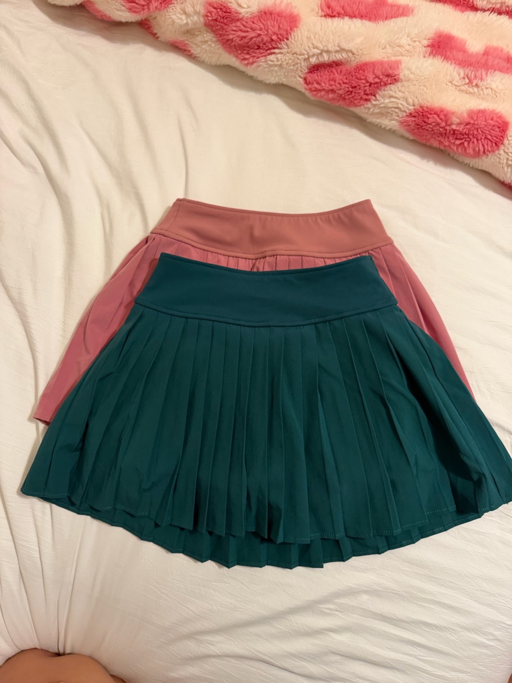 abercrombie kids Teal and Mauve Pleated Skater Skirt